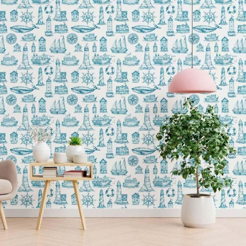 Papel de Parede Adesivo Naútico Barcos e Oceano N012118 - Papel na Parede
