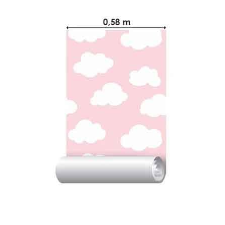 Papel de Parede Adesivo Nuvens Céu Rosa 656521541 - Papel na Parede