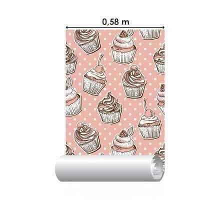 Papel de Parede Adesivo Padaria Doces N781 - Papel na Parede