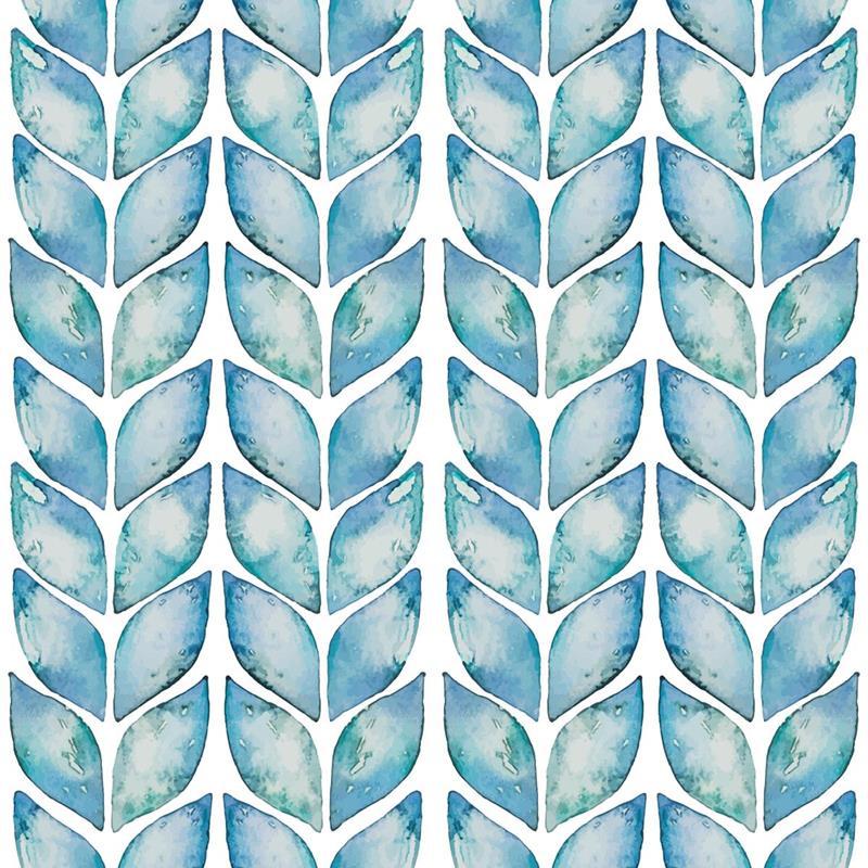 Papel de Parede Adesivo Padrão Folhas Aquareladas N05245 - Papel na Parede