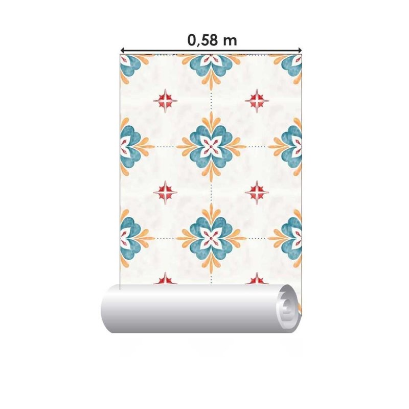 Papel de Parede Adesivo Padrão Vintage Pinra à Mão N05210 - Papel na Parede
