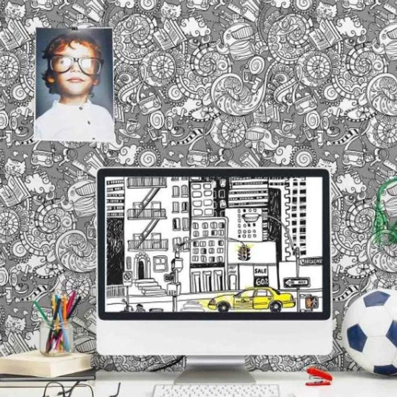 Papel de Parede Adesivo Para Colorir 287203364 - Papel na Parede