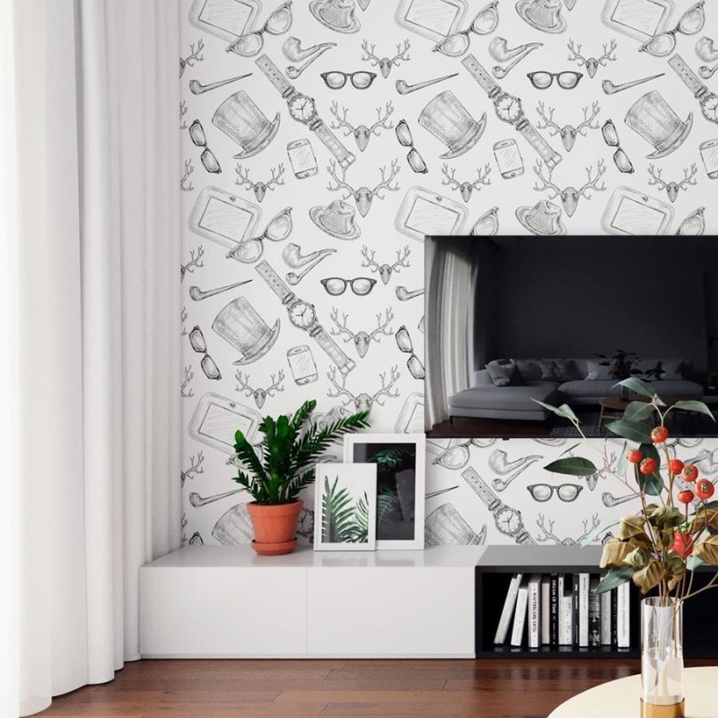 Papel de Parede Adesivo Para Colorir N06224 - Papel na Parede