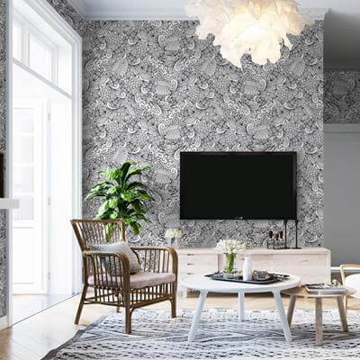 Papel de Parede Adesivo Para Colorir N242355 - Papel na Parede