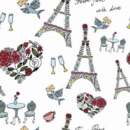 Papel de Parede Adesivo Paris Torre Eiffel 284065652 - Papel na Parede