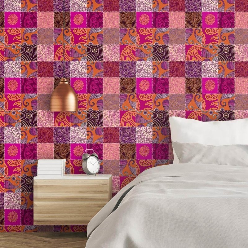 Papel de Parede Adesivo Patchwork 154592450 - Papel na Parede