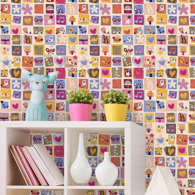 Papel de Parede Adesivo Patchwork 352 - Papel na Parede