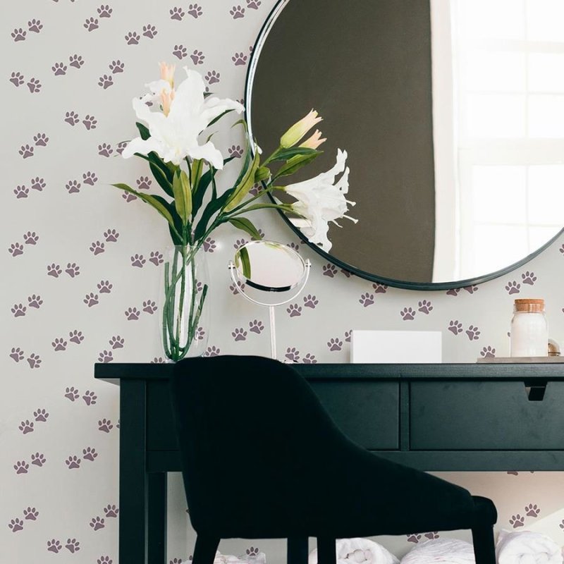 Papel de Parede Adesivo Patinhas Marrom N06194 - Papel na Parede
