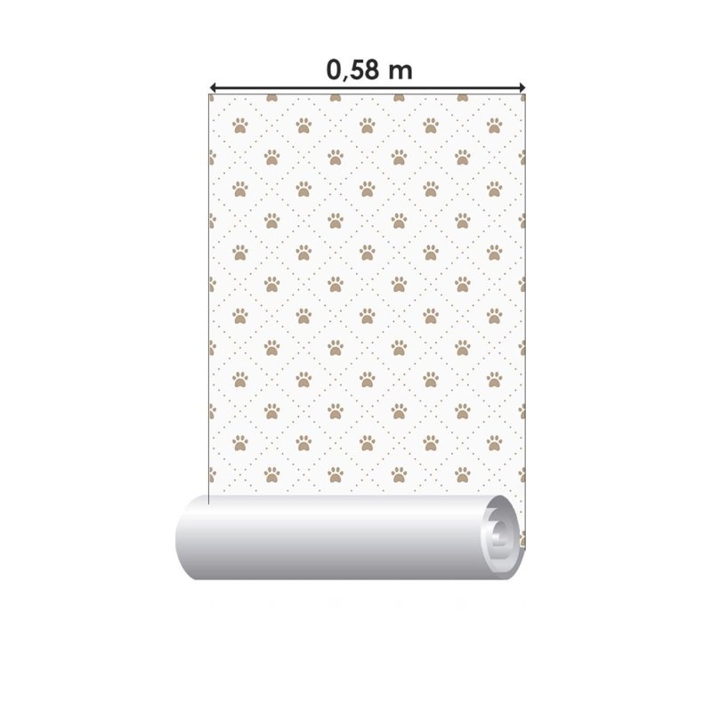 Papel de Parede Adesivo Patinhas Minimalistas N06172 - Papel na Parede