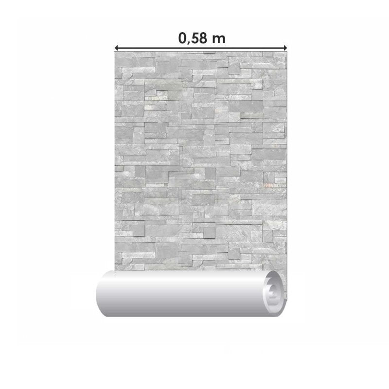 Papel de Parede Adesivo Pedra Comércio N02204 - Papel na Parede