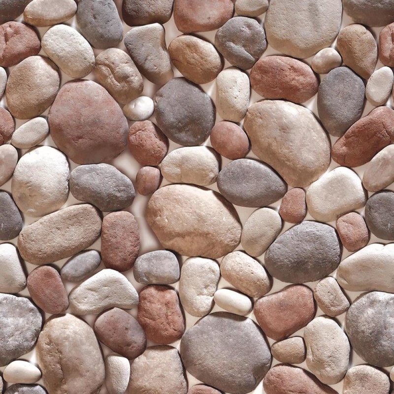 Papel de Parede Adesivo Pedras 3D Redondas NP014 - Papel na Parede