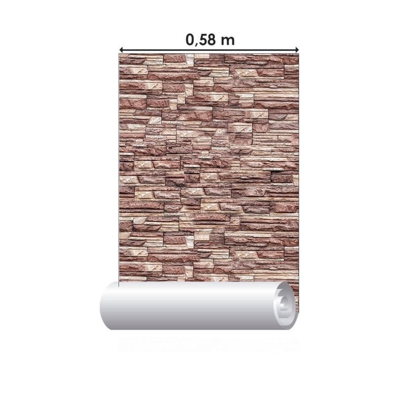 Papel de Parede Adesivo Pedras 3D Rustico N010056 - Papel na Parede