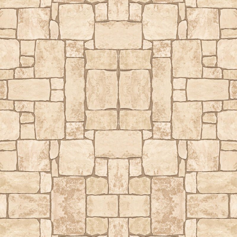 Papel de Parede Adesivo Pedras Mosaico Neutro NP028 - Papel na Parede