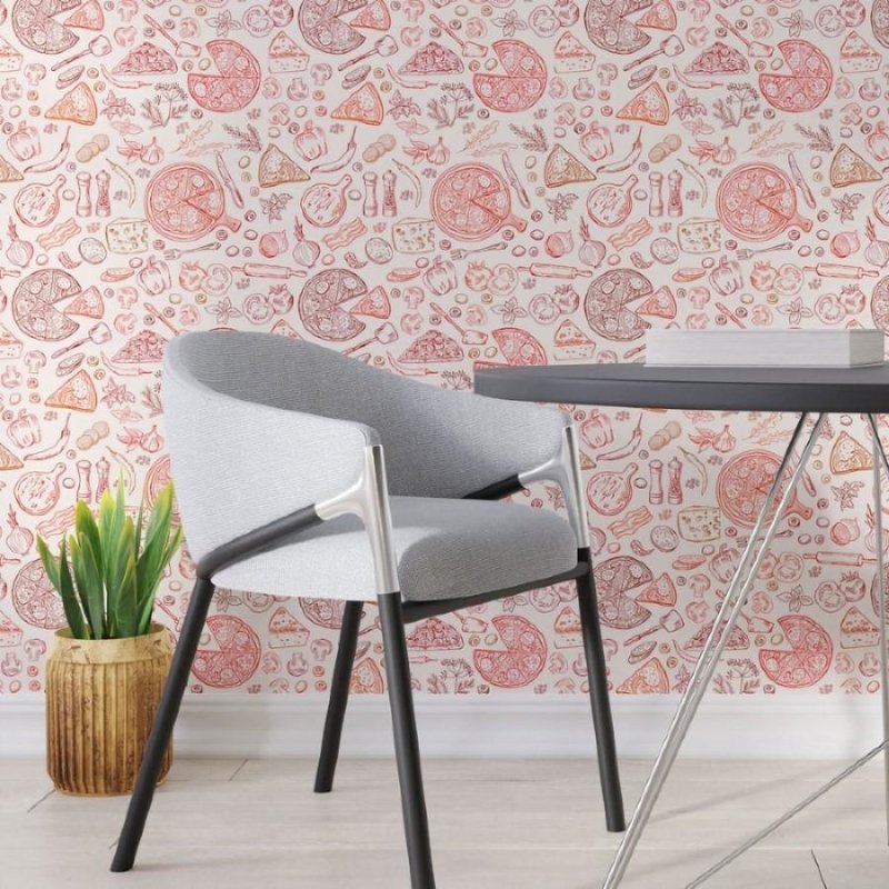 Papel de Parede Adesivo Pizza Classic N013208 - Papel na Parede
