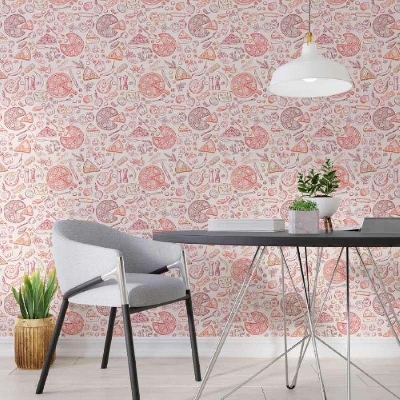 Papel de Parede Adesivo Pizza Classic N013208 - Papel na Parede
