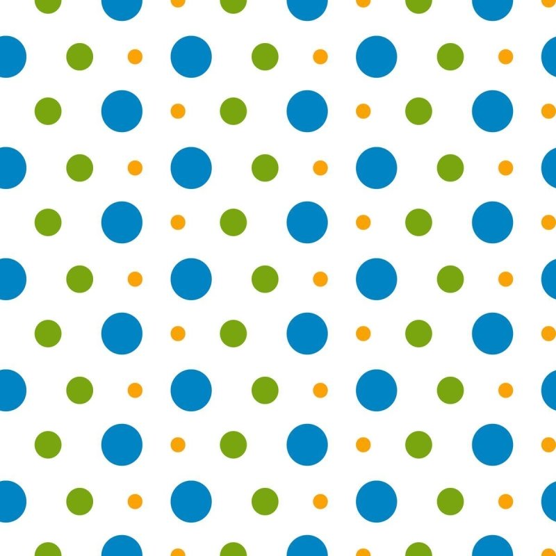 Papel de Parede Adesivo Poá Azul Laranja e Verde N05237 - Papel na Parede
