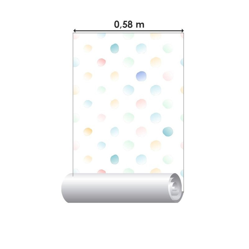 Papel de Parede Adesivo Poá Colorido Degradê N06255 - Papel na Parede