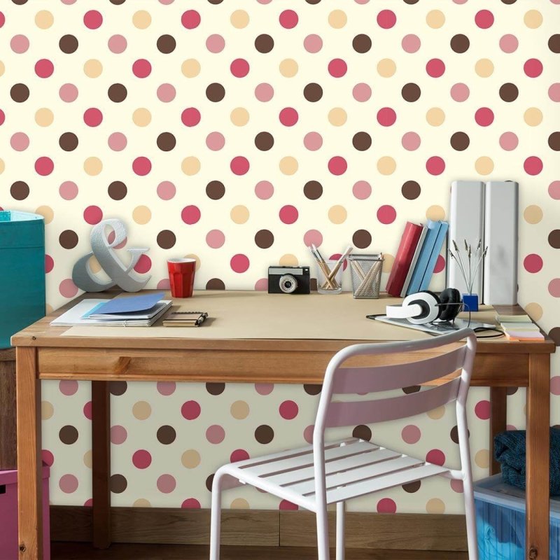 Papel de Parede Adesivo Poá Colorido Jovem 144857233 - Papel na Parede