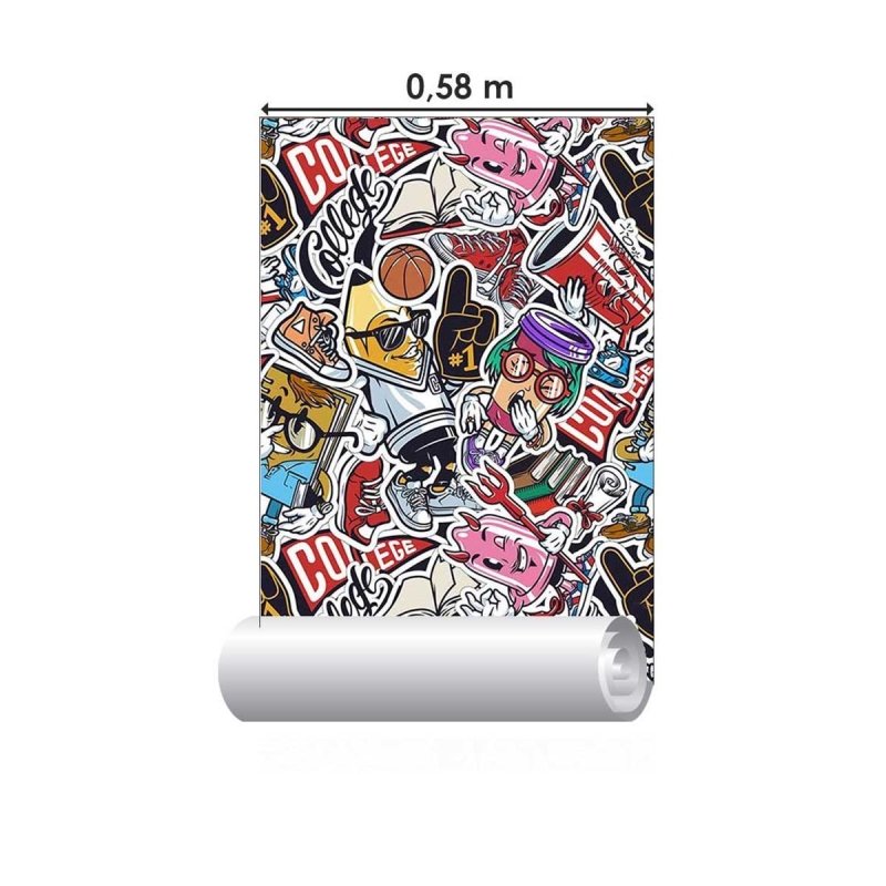 Papel de Parede Adesivo Pop Art Colorida N05020 - Papel na Parede