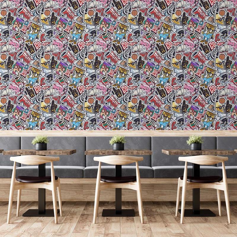 Papel de Parede Adesivo Pop Art Colorida N05020 - Papel na Parede