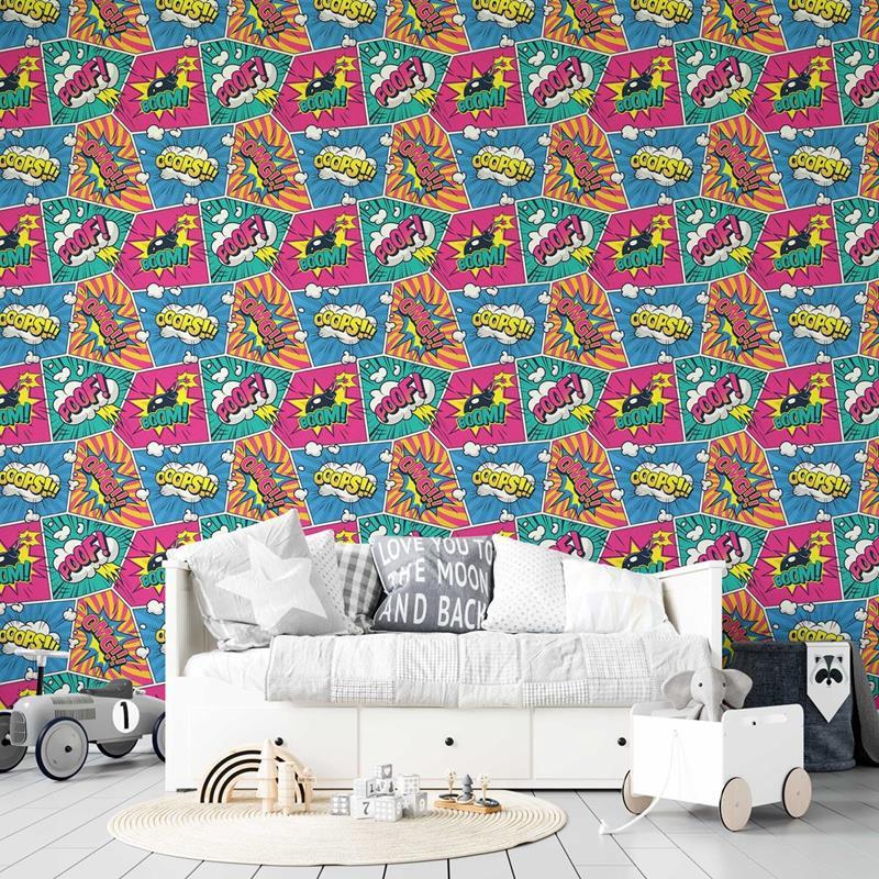 Papel de Parede Adesivo Pop Art Quadrinhos N05011 - Papel na Parede