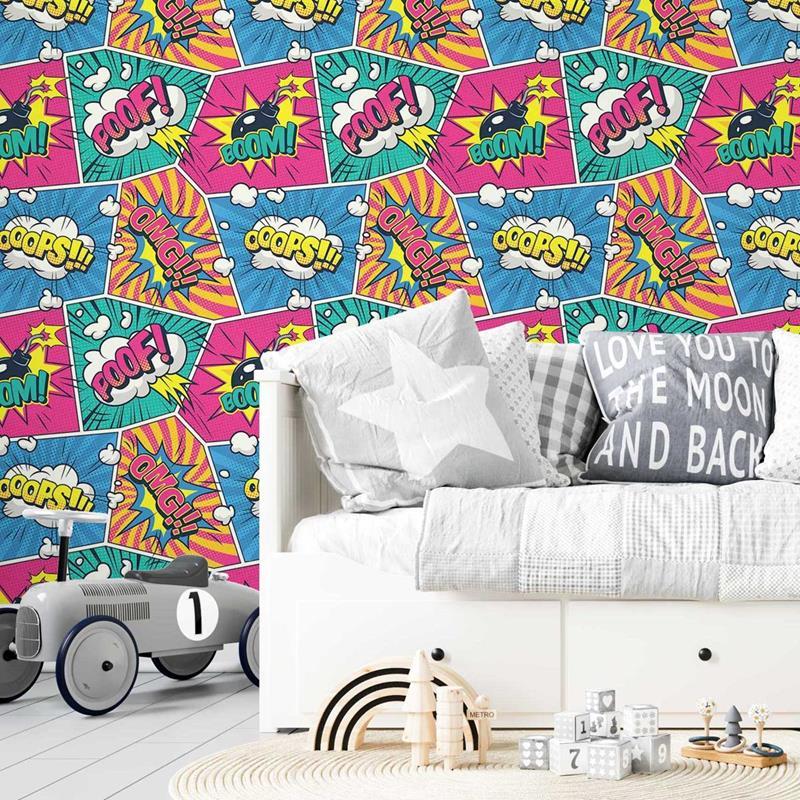 Papel de Parede Adesivo Pop Art Quadrinhos N05011 - Papel na Parede