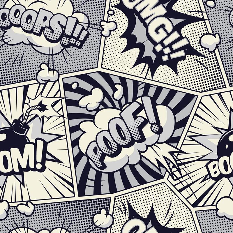 Papel de Parede Adesivo Pop Art Quadrinhos N05012 - Papel na Parede