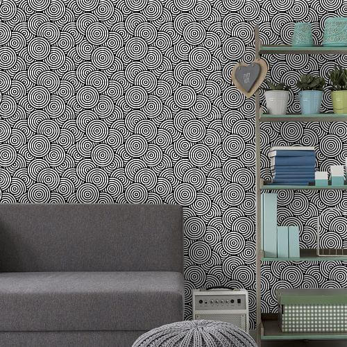 Papel de Parede Adesivo Preto e Branco 58203145 - Papel na Parede