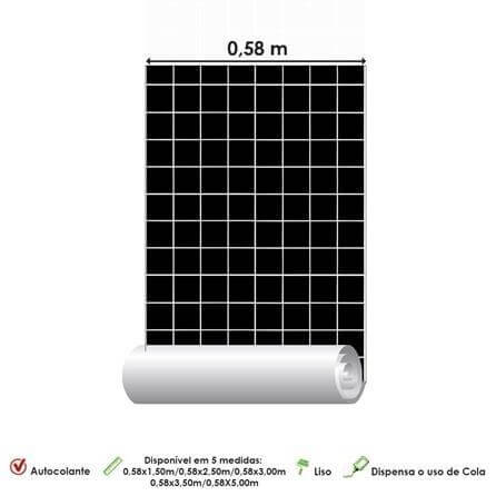 Papel de Parede Adesivo Quadriculado Geométrico Preto Branco 6552542 - Papel na Parede