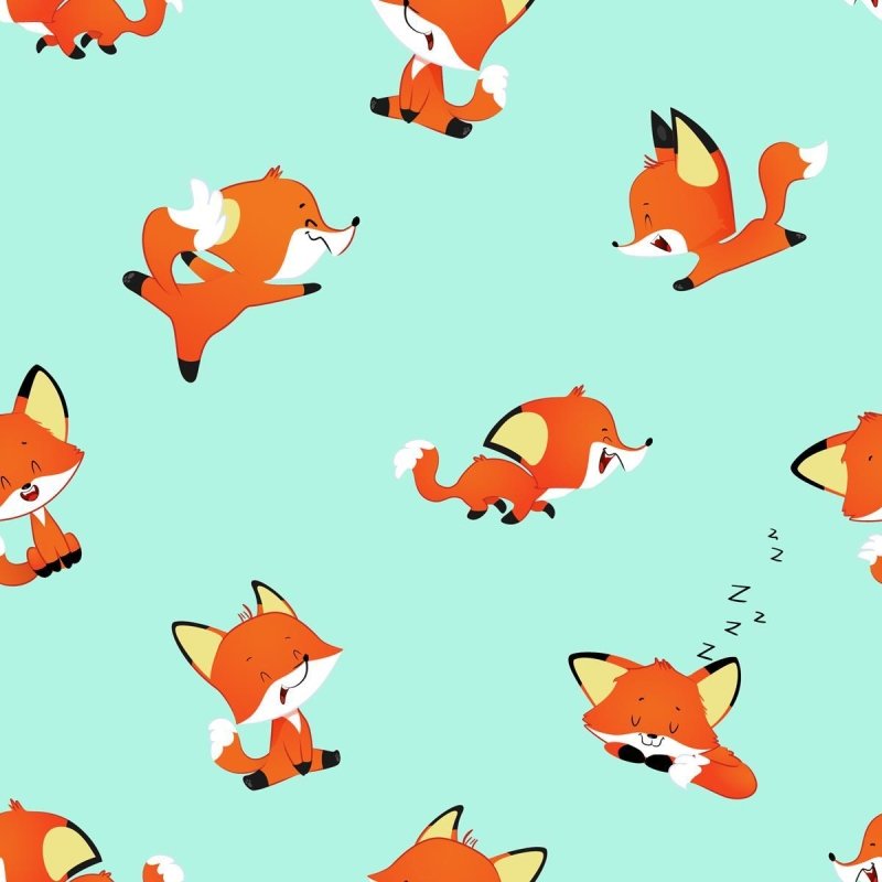 Papel de Parede Adesivo Raposa Catoon Ifantil N05066 - Papel na Parede