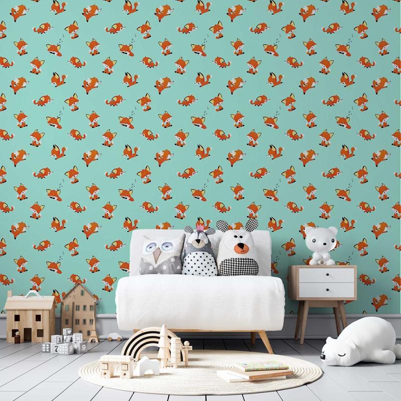 Papel de Parede Adesivo Raposa Catoon Ifantil N05066 - Papel na Parede
