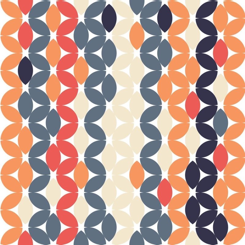 Papel de Parede Adesivo Retrô Colorido Geométrico N05230 - Papel na Parede