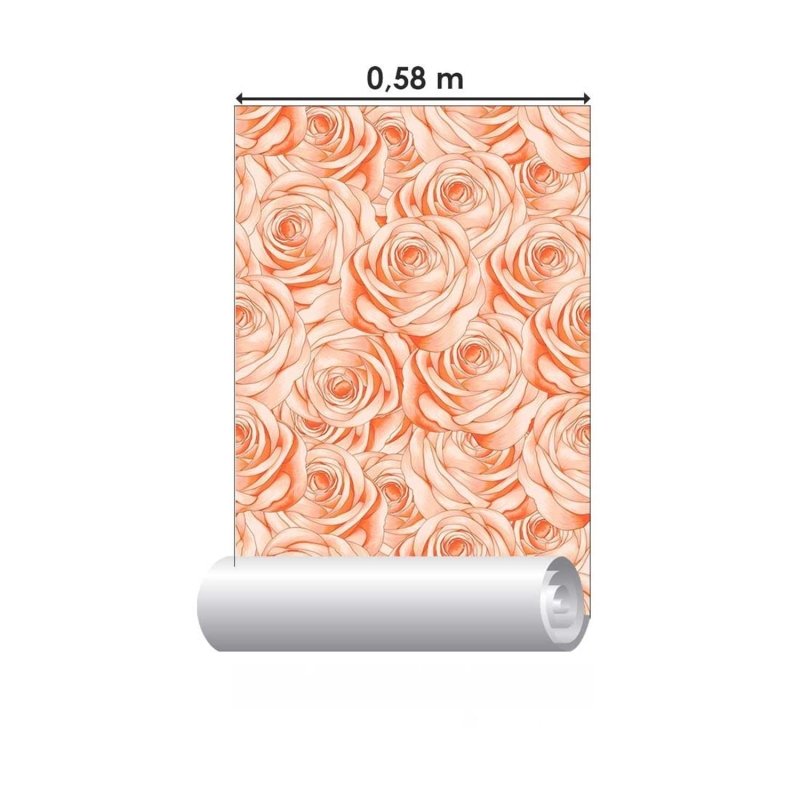 Papel de Parede Adesivo Rosas N03008 - Papel na Parede