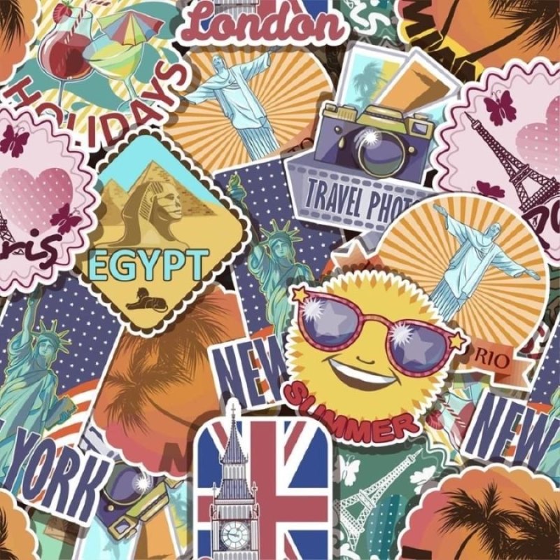Papel de Parede Adesivo Stickers Viagem N011136 - Papel na Parede