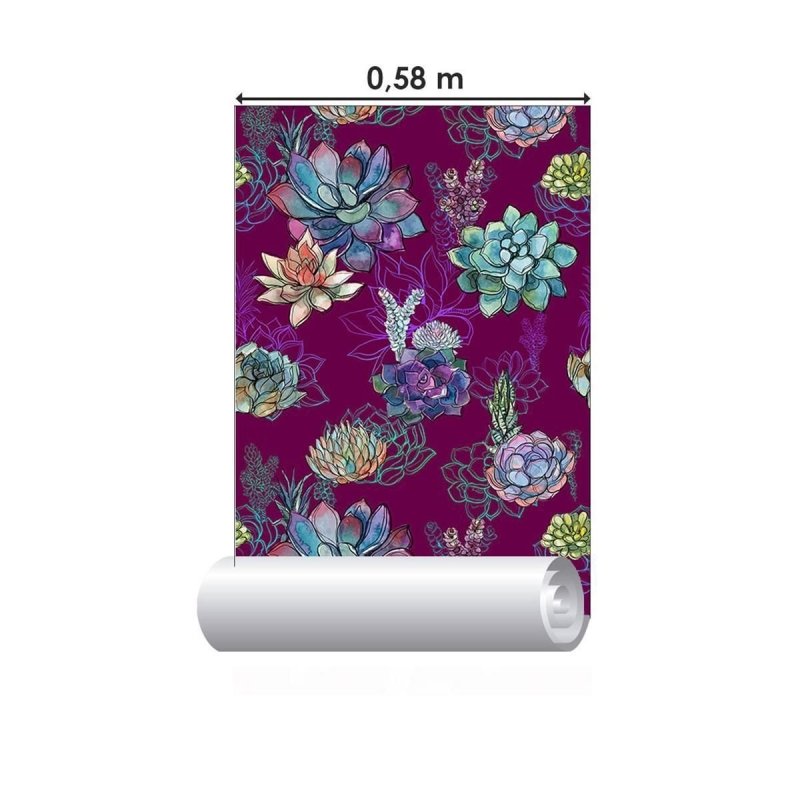 Papel de Parede Adesivo Suculentas N09092 - Papel na Parede