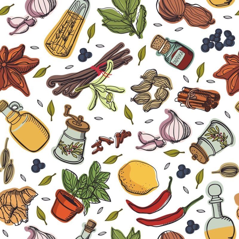 Papel de Parede Adesivo Temperos Mediterrâneos N04243 - Papel na Parede