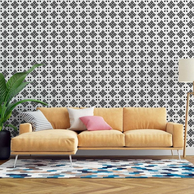 Papel de Parede Adesivo Thailandês Geométrico Monocromático N07059 - Papel na Parede