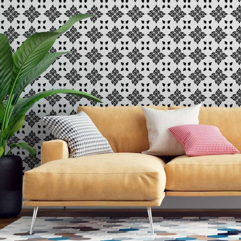 Papel de Parede Adesivo Thailandês Geométrico Monocromático N07059 - Papel na Parede