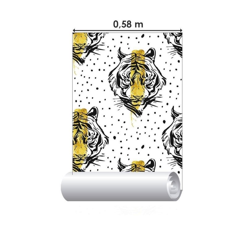Papel de Parede Adesivo Tigre Artístico N015061 - Papel na Parede