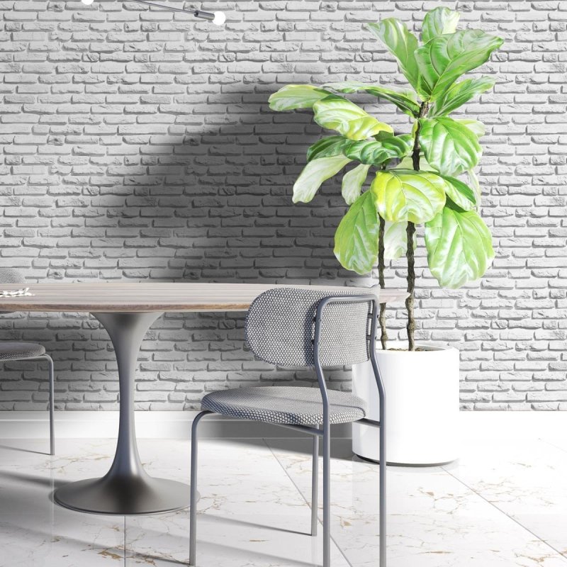 Papel de Parede Adesivo Tijolo Branco NP104 - Papel na Parede