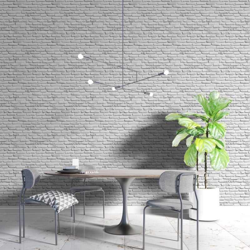 Papel de Parede Adesivo Tijolo Branco NP104 - Papel na Parede