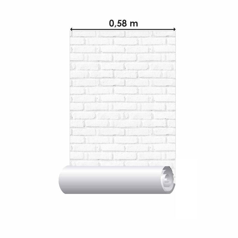 Papel de Parede Adesivo Tijolo Branco NP113 - Papel na Parede