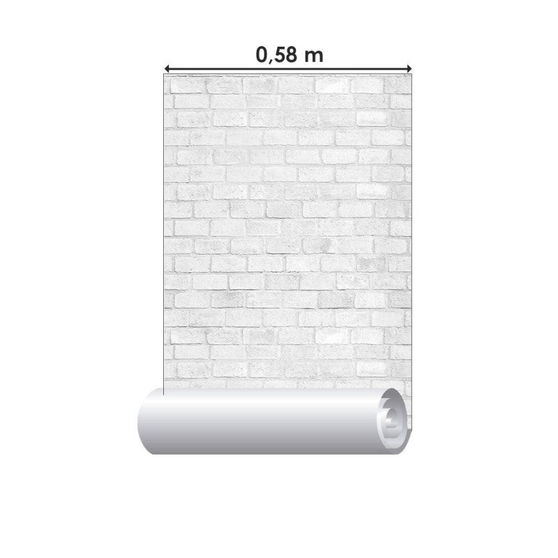 Papel de Parede Adesivo Tijolos Claros N015203 - Papel na Parede
