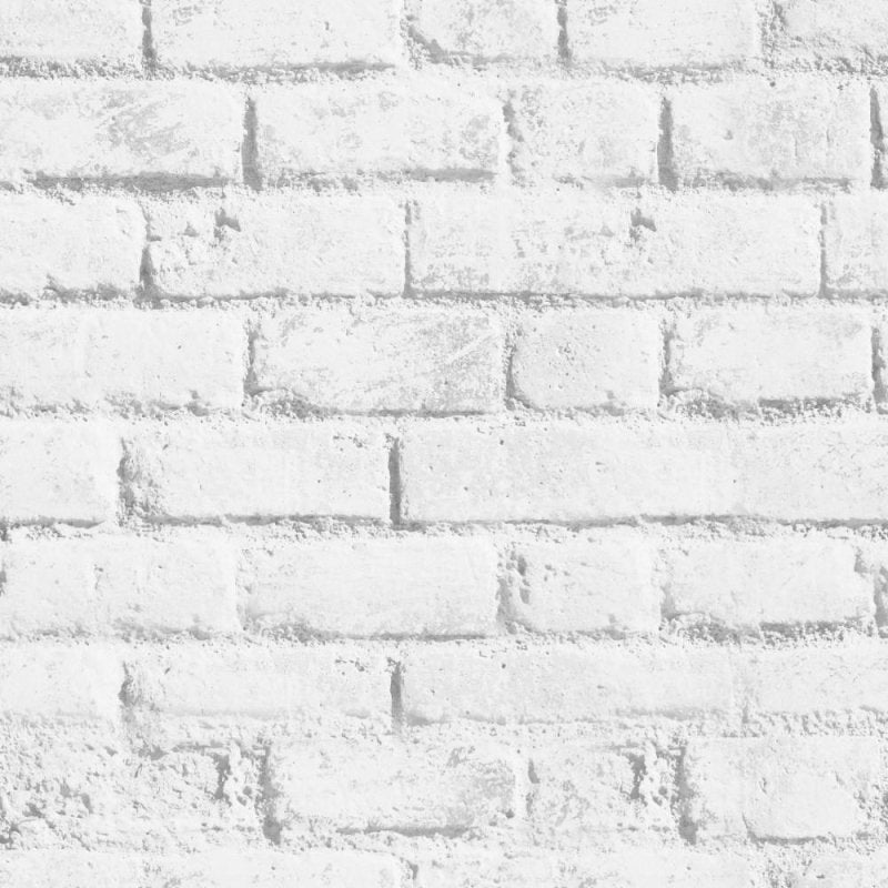 Papel de Parede Adesivo Tijolos White Brick N013292 - Papel na Parede