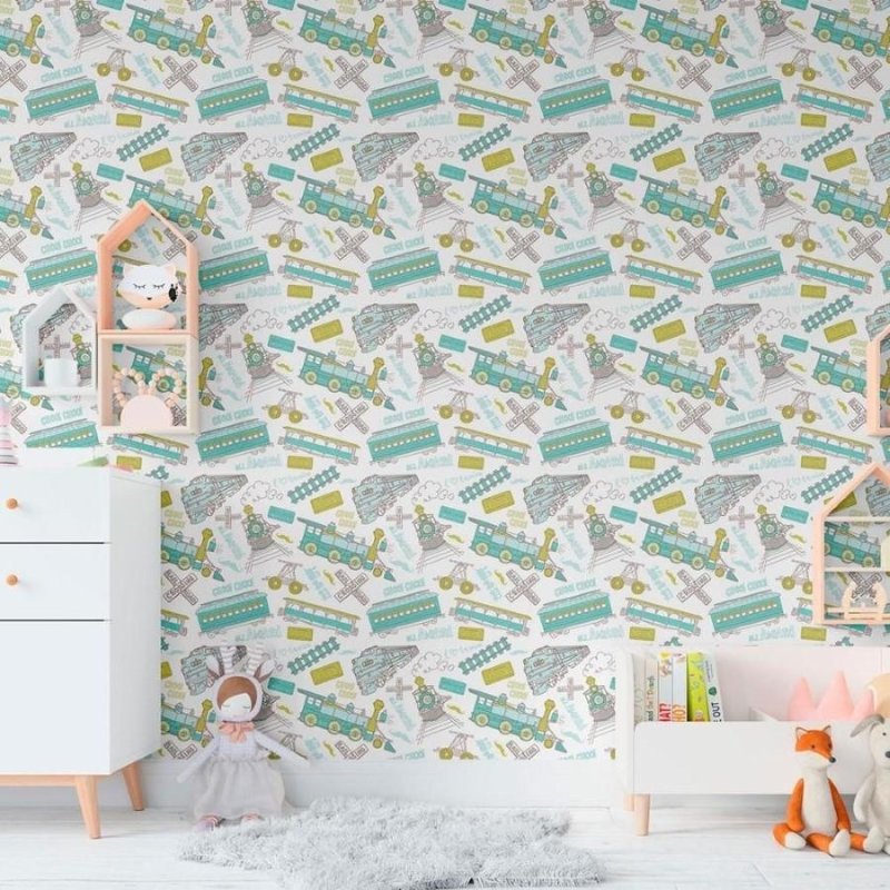 Papel de Parede Adesivo Trens N011027 - Papel na Parede