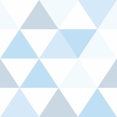 Papel de Parede Adesivo Triângulos Azul 98547 - Papel na Parede
