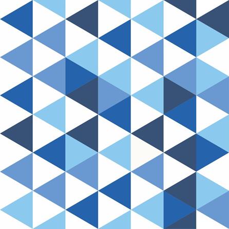 Papel de Parede Adesivo Triângulos Azul Geométrico 25642 - Papel na Parede