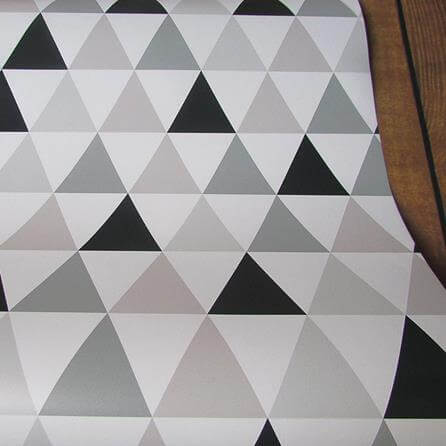 Papel de Parede Adesivo Triângulos Cinza 65412 - Papel na Parede
