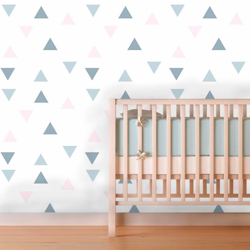 Papel de Parede Adesivo Triângulos Coloridos 365891 - Papel na Parede