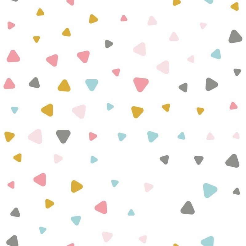 Papel de Parede Adesivo Triângulos Coloridos N018124 - Papel na Parede